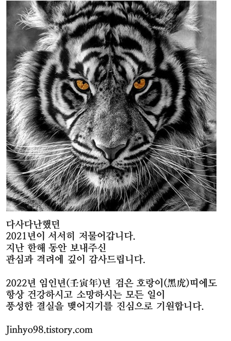  2021년을 보내고 2022년을 맞이하며......