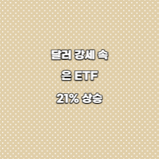  달러 강세 속, 은 ETF 21% 상승