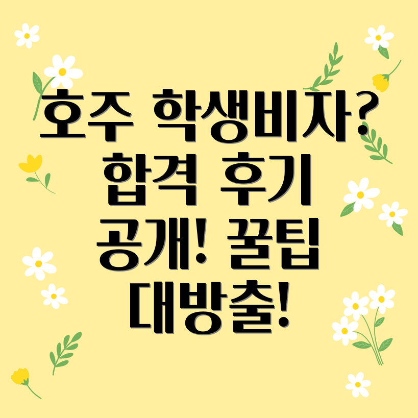 호주 학생비자