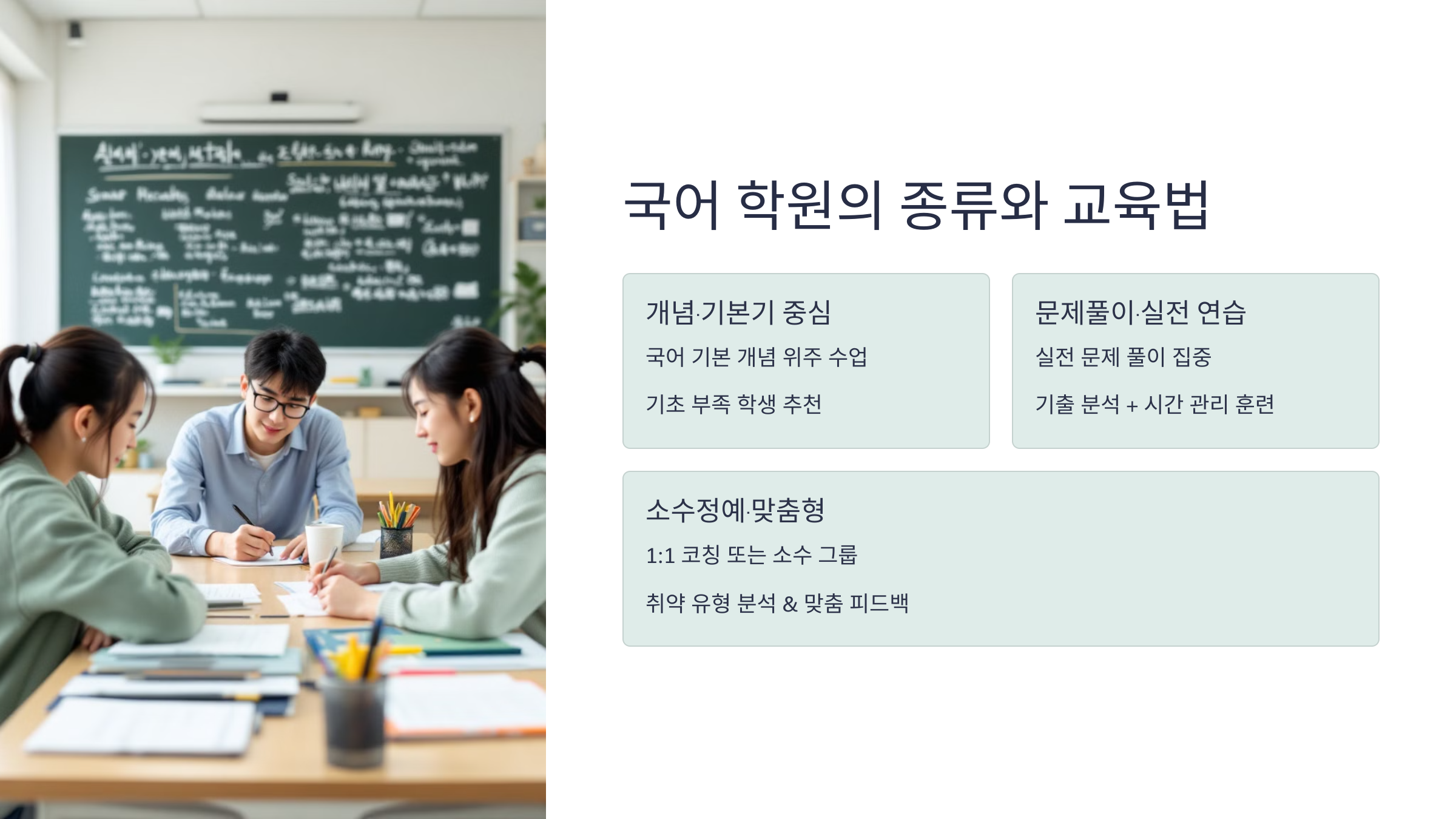 국어학원 종류