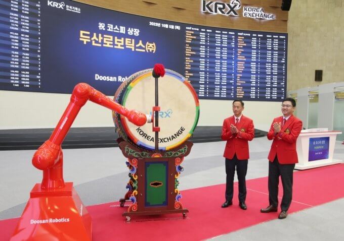 한국거래소 상장-두산로보틱스 출저