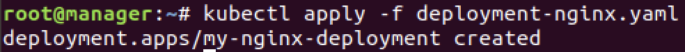 kubectl apply deployment