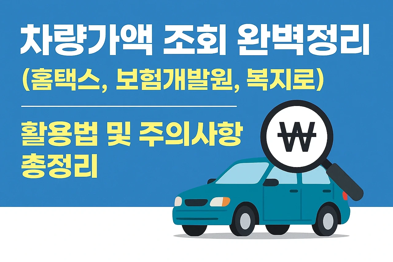 차량가액 조회 완벽 가이드