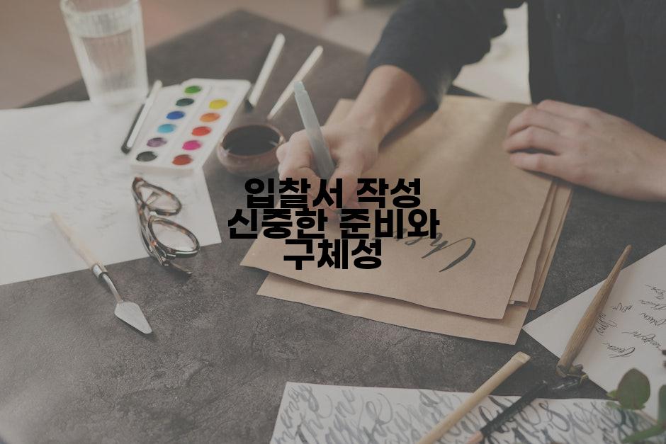 입찰서 작성 신중한 준비와 구체성