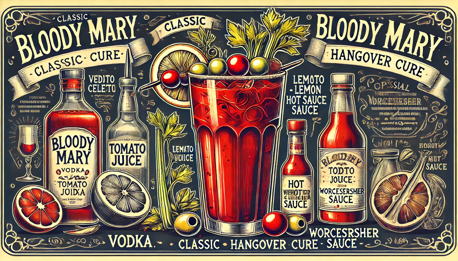 블러디 메리 (Bloody Mary) – 숙취 해소 칵테일