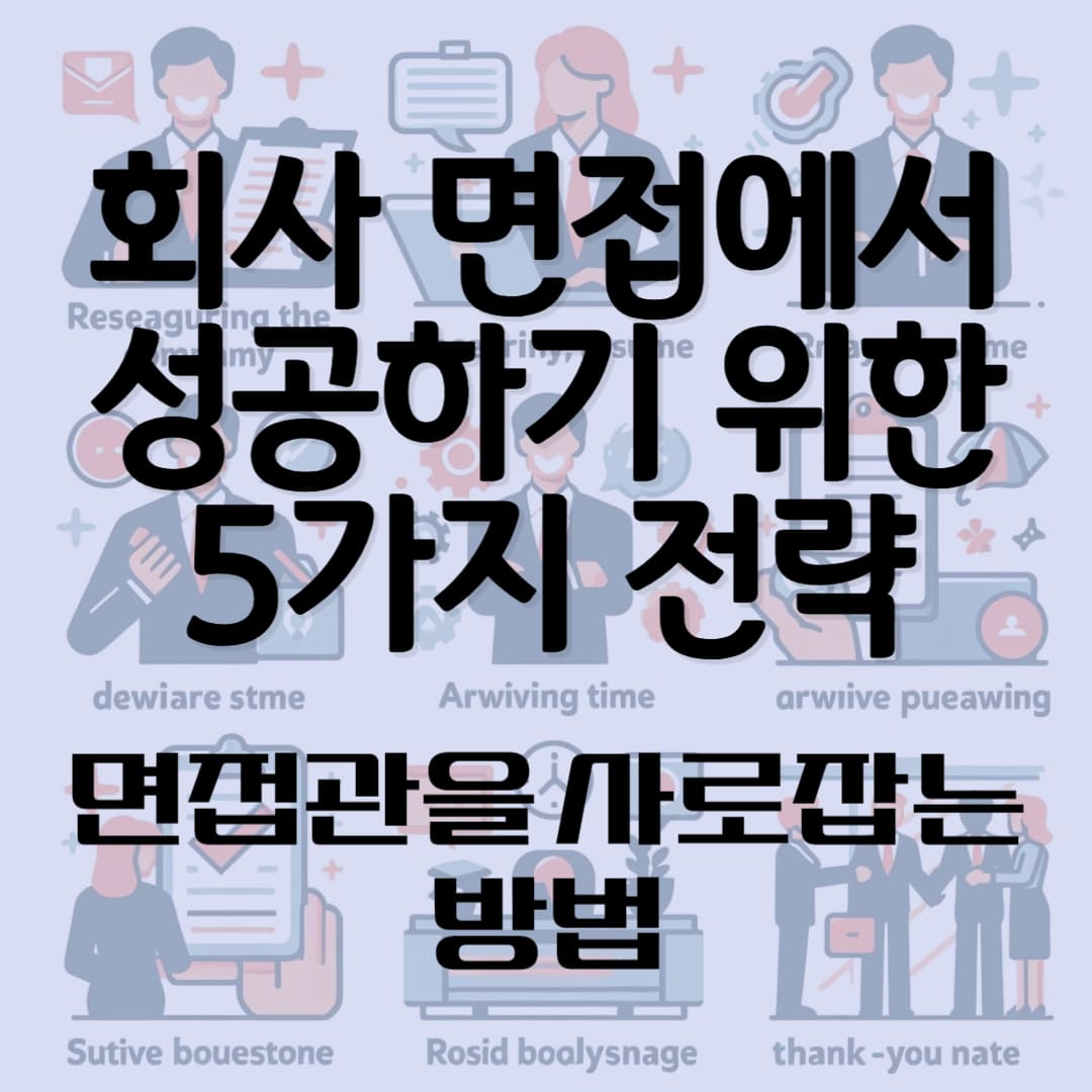 회사 면접에서 성공하기 위한 5가지 전략