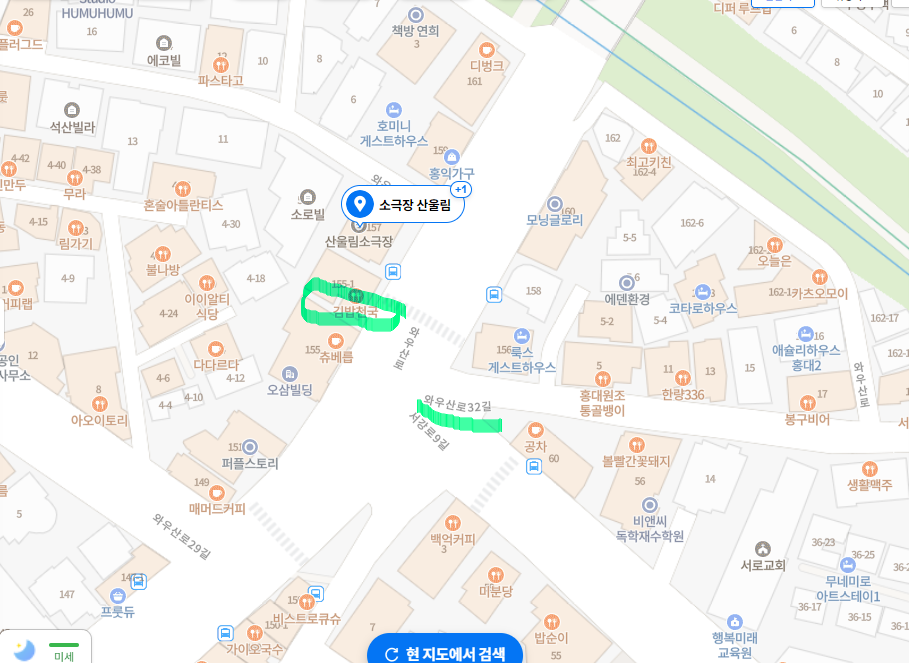 김밥 천국 와우산로 지점 지도 사진