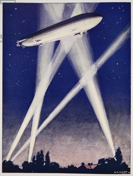 제1차 세계대전 런던을 폭격하는 체펠린 비행선