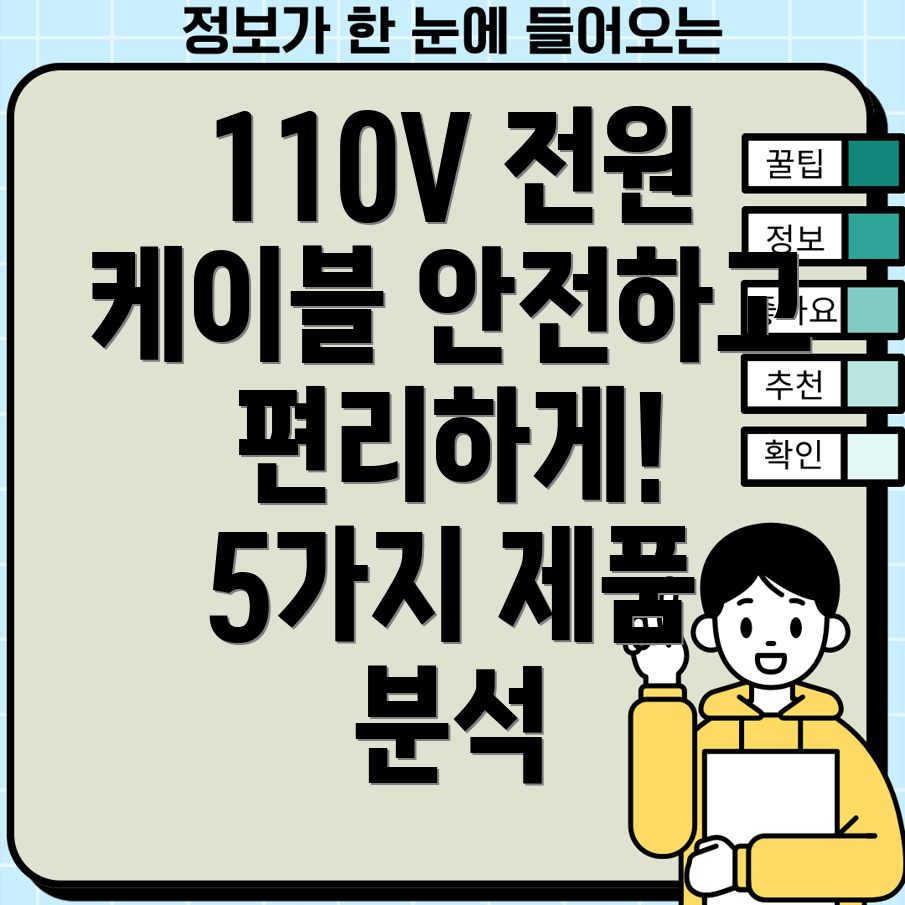 110V전원케이블선택가이드안전하고편리한사용을위한5가지제품분석