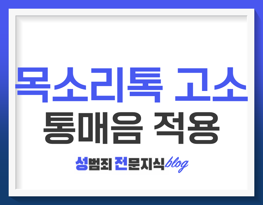  목소리톡 고소 당했다면, 통매음 적용이 가능합니다