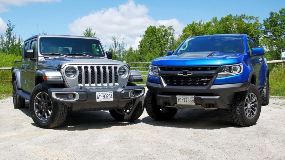 콜로라도 픽업 트럭 VS 지프 글래디에이터 가격 및 적재중량 비교