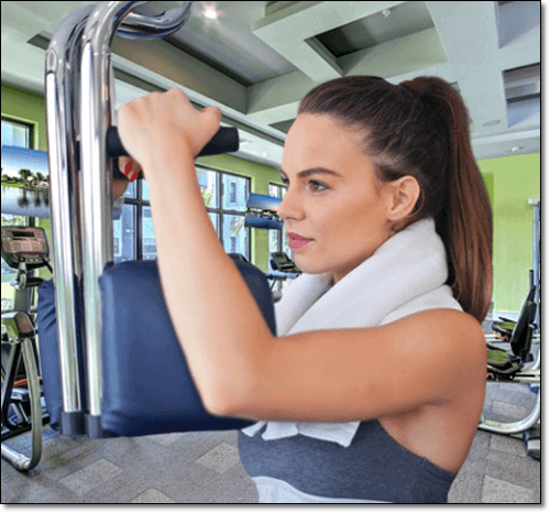 근육 운동으로 다이어트 주인 여성