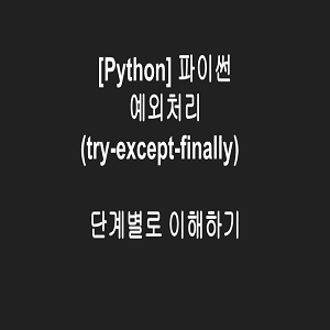 [Python] 파이썬 : 예외 처리(try-except-finally) 단계별로 이해하기