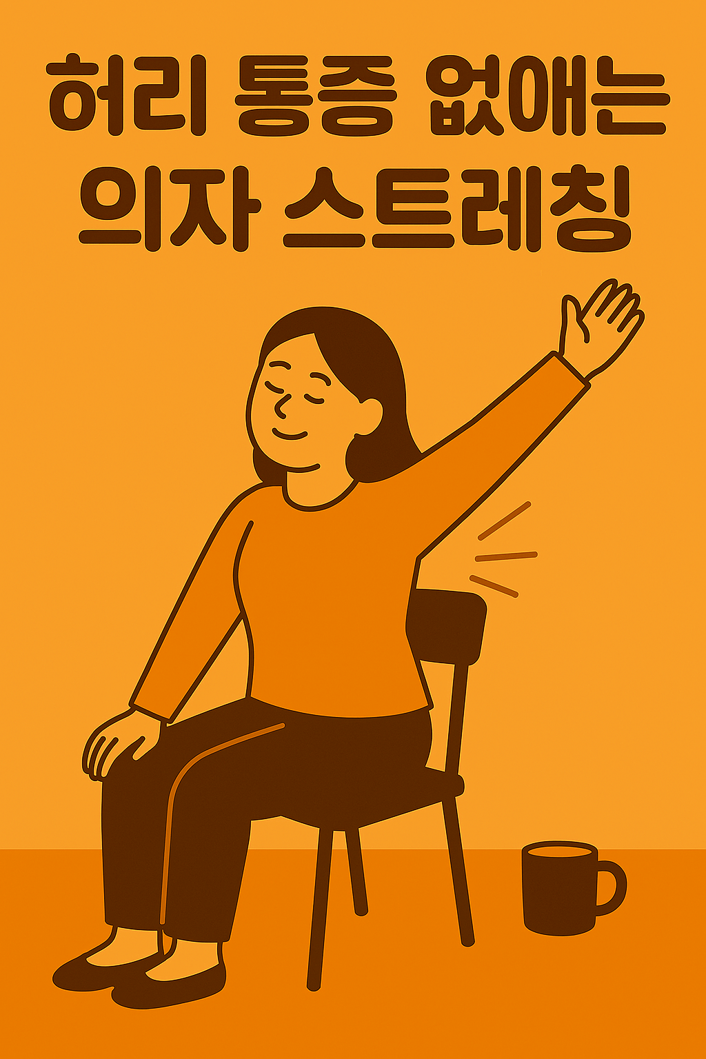 허리 통증 없애는 의자 스트레칭