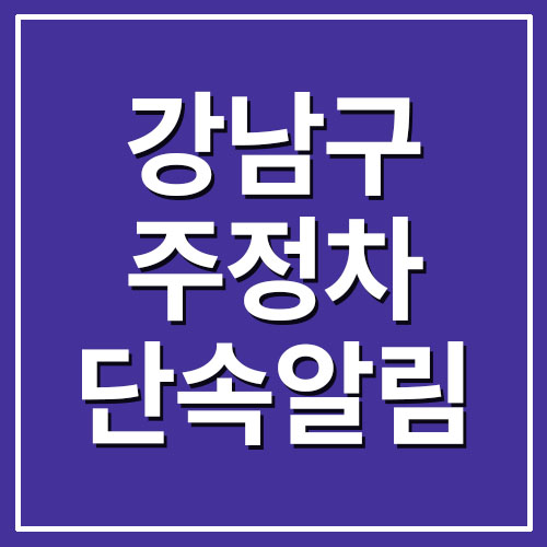  서울 강남구 주정차 단속 알림 서비스 가입 바로가기