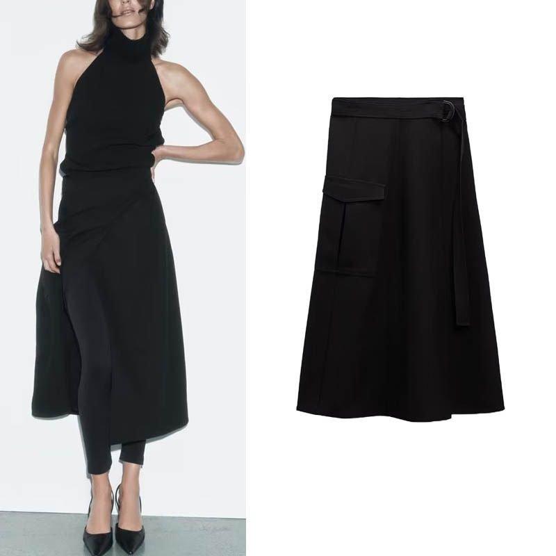 ZARA 미디 카고 스커트 7563264