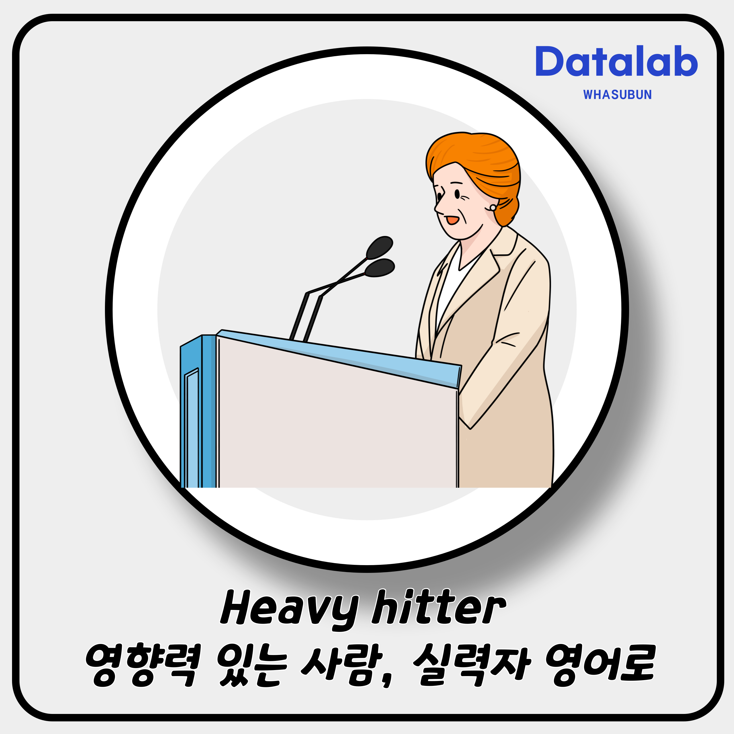 Heavy hitter 영향력 있는 사람, 실력자 영어로
