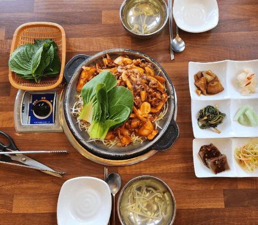 아리차 갑오징어 철판구이 음식과 반찬 사진