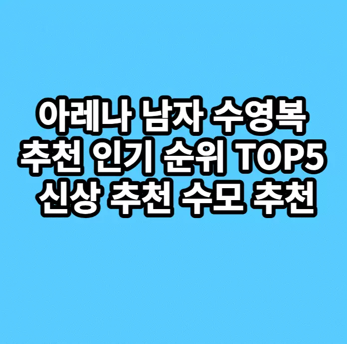 아레나남자수영복추천인기순위TOP5