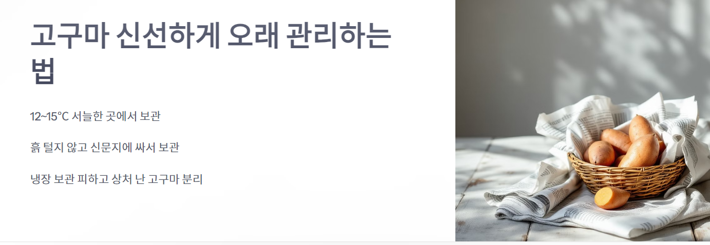 고구마 보관법