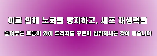  이로 인해 노화를 방지하고, 세포 재생력을 높여주는 효능이 있어 도라지를 꾸준히 섭취하시는 것이 좋습니다