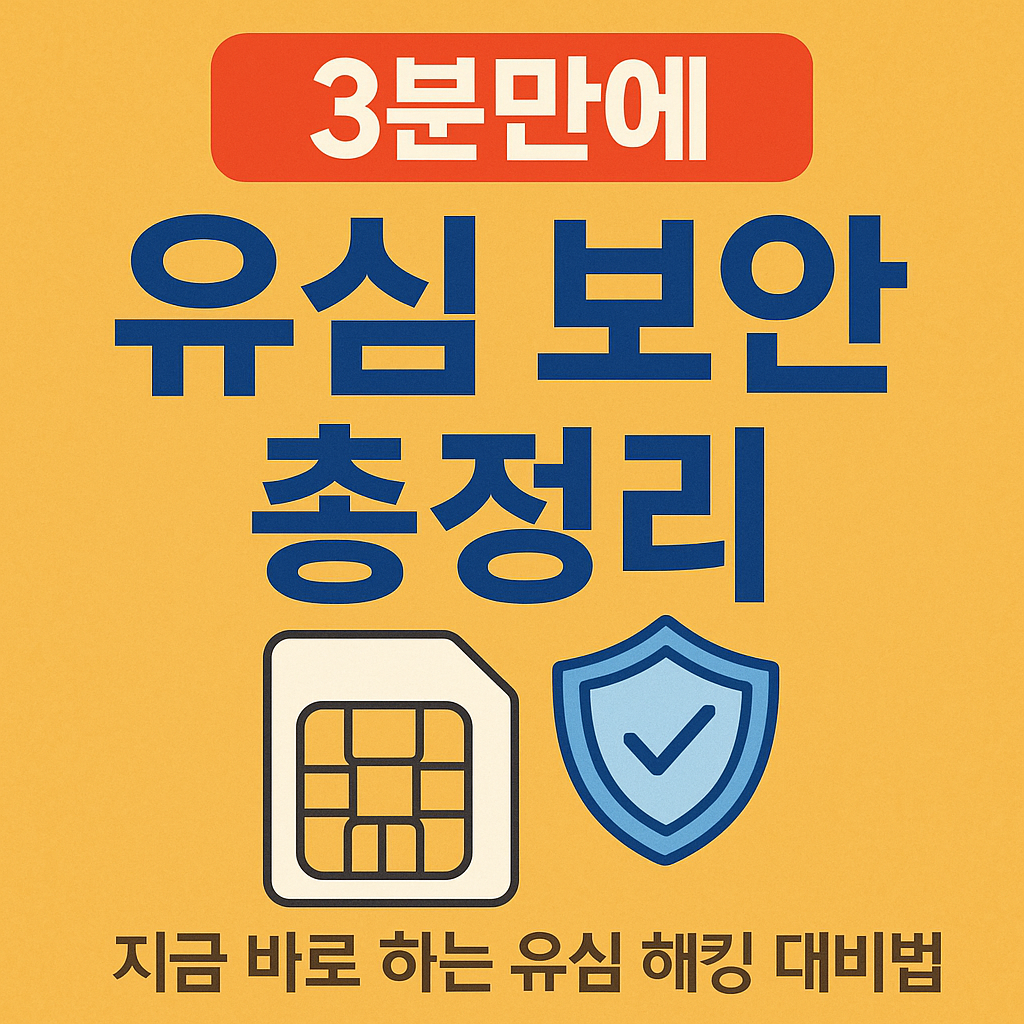 3분만에 USIM 유심 보안 끝내는 방법