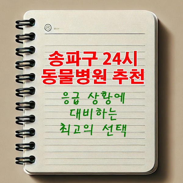 송파구 24시 동물병원 잘하는 곳 추천 리스트 전화번호