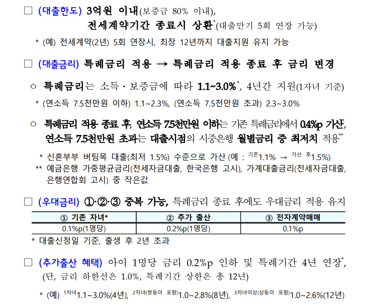 신생아 특례 전세자금대출