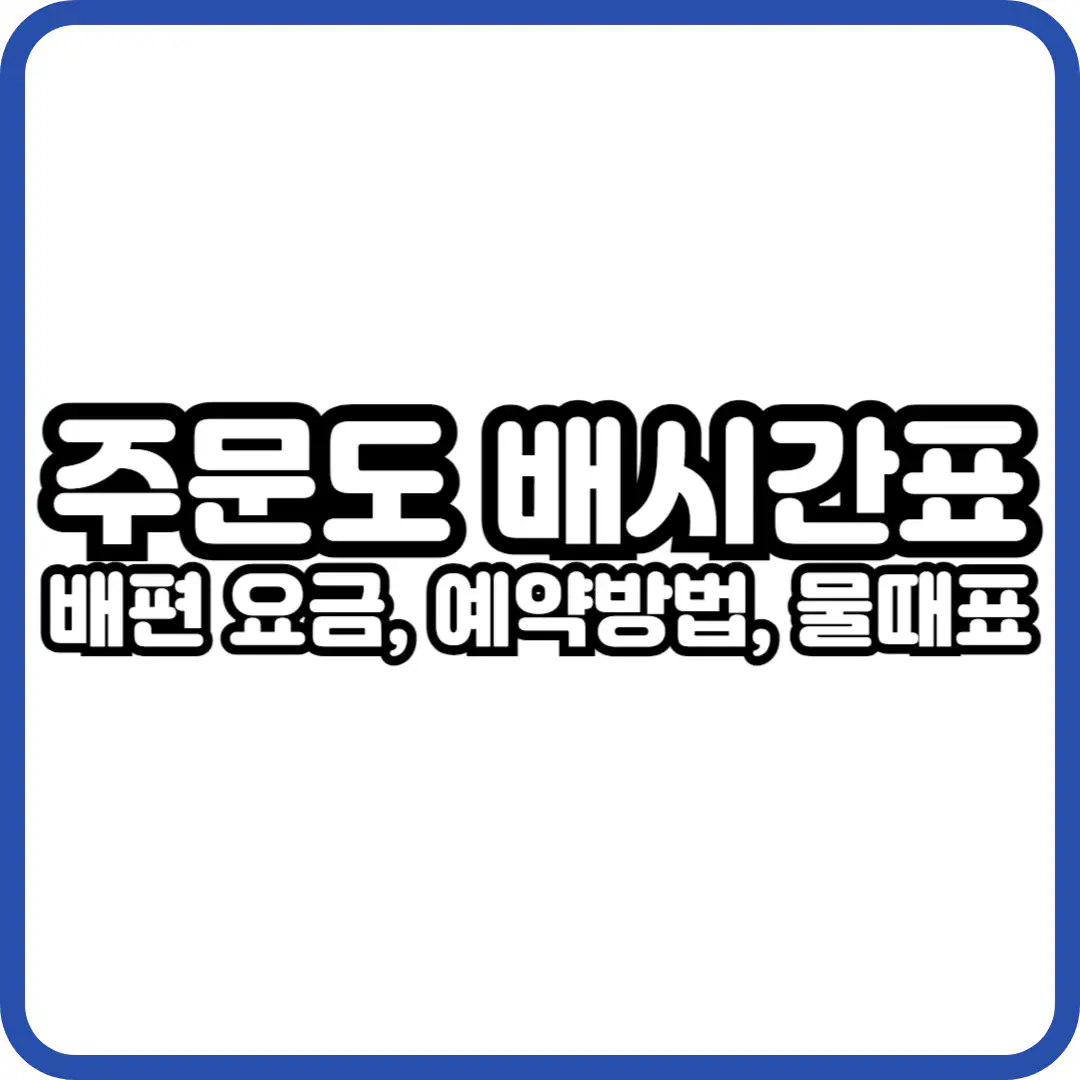 주문도 배시간표