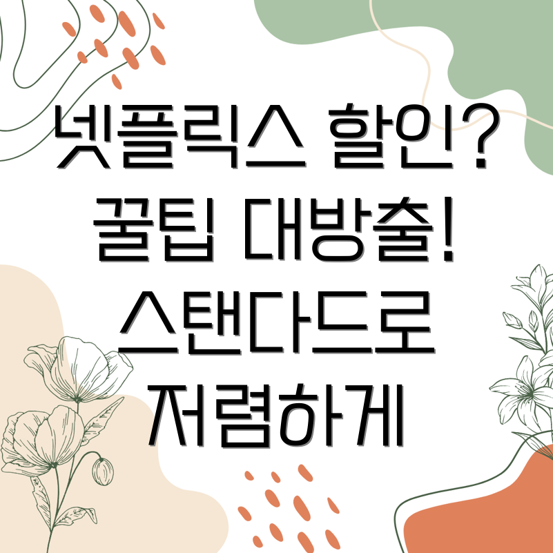 넷플릭스 요금제 할인