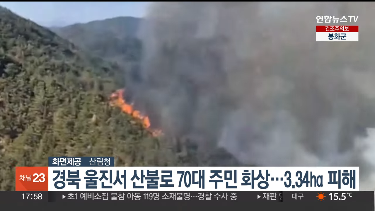 연합뉴스 울진산불