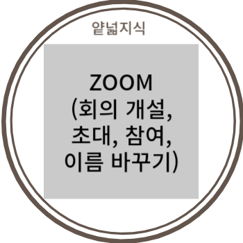 ZOOM 모바일 사용방법 (회의 개설, 초대, 참여 ID, 이름 바꾸기)