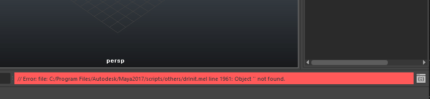  [Maya_Error] drlnit.mel line 1961: Object not found 오류
