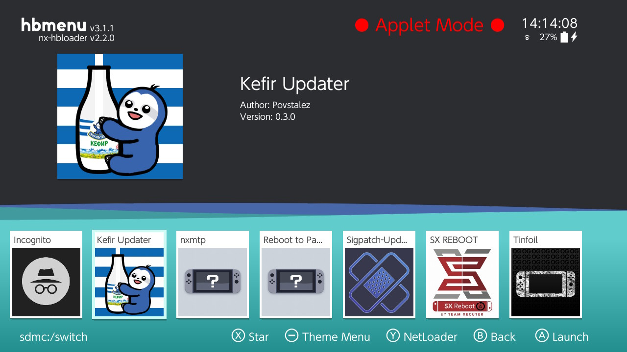 스위치 9.0.1 커펌 가이드 - 초보자를 위한 Kefir Updater!! 를 이용한 스위치 커펌 가이드 (온라인 업데이트도 가능) 스위치 9.0.1 커펌 가이드 - 초보자를 위한 Kefir Updater!! 를 이용한 스위치 커펌 가이드 (온라인 업데이트도 가능)