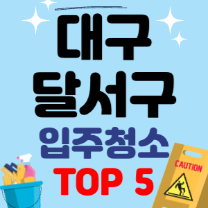 대구 달서구 입주청소 이사청소 원룸청소 전문 후기 업체 추천 견적 비용 가격 비교 TOP 5