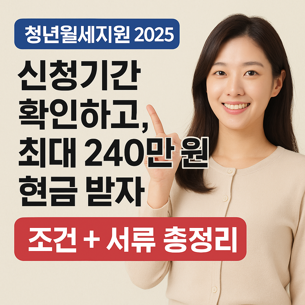 청년월세지원 신청기간 및 조건 총정리 (2025)