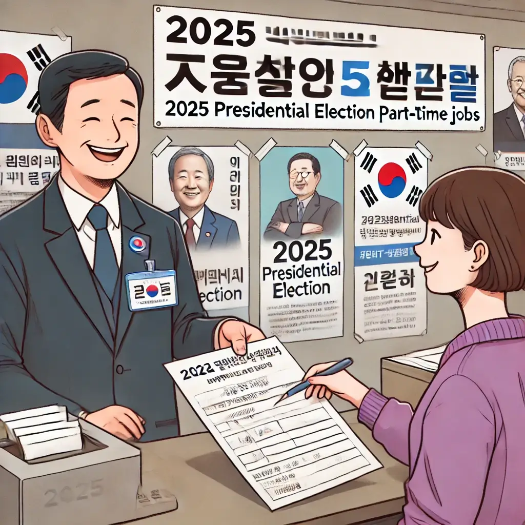 2025 대통령선거 알바 신청 방법! 최대 하루 13만원!?