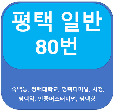  평택 80번 버스 노선 안내(평택대학교, 평택역)