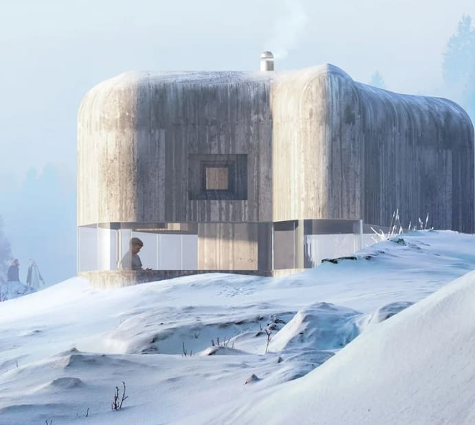 2차 세계대전 벙커를 작은 주거지로 Lasovsky johansson architects revives WWII bunkers as liveable spaces along czech border