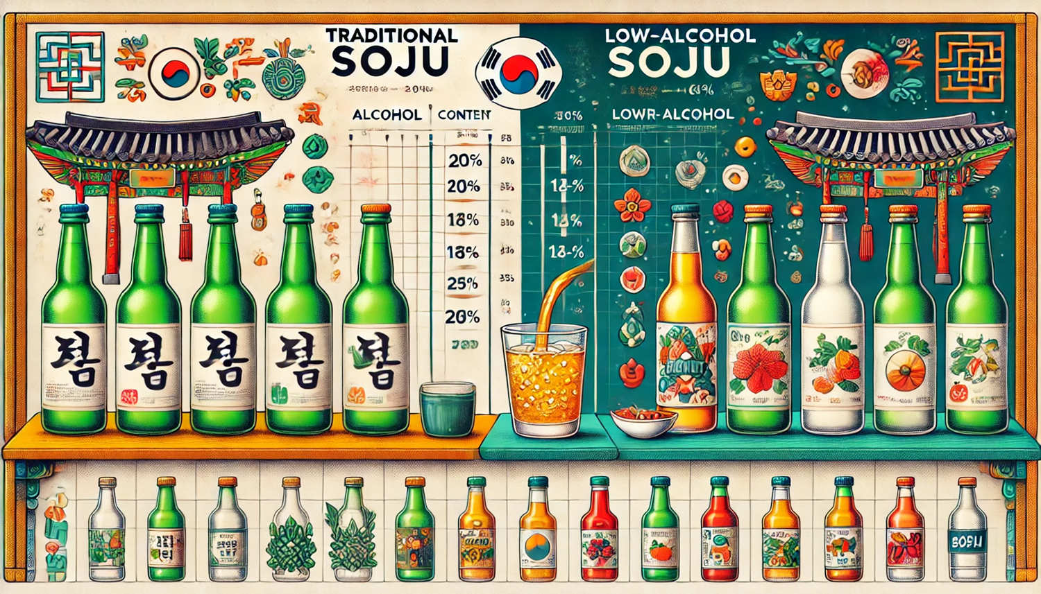 소주의 변화! 전통 소주 vs 저도주, 어떤 차이가 있을까?