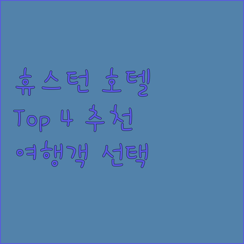 휴스턴 호텔 완벽 분석 여행객이 선택