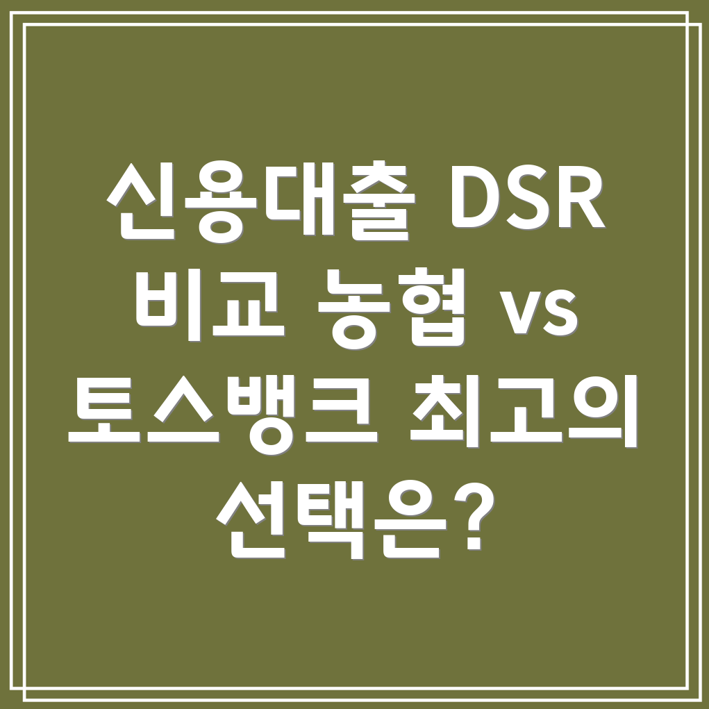 신용대출 DSR 비교