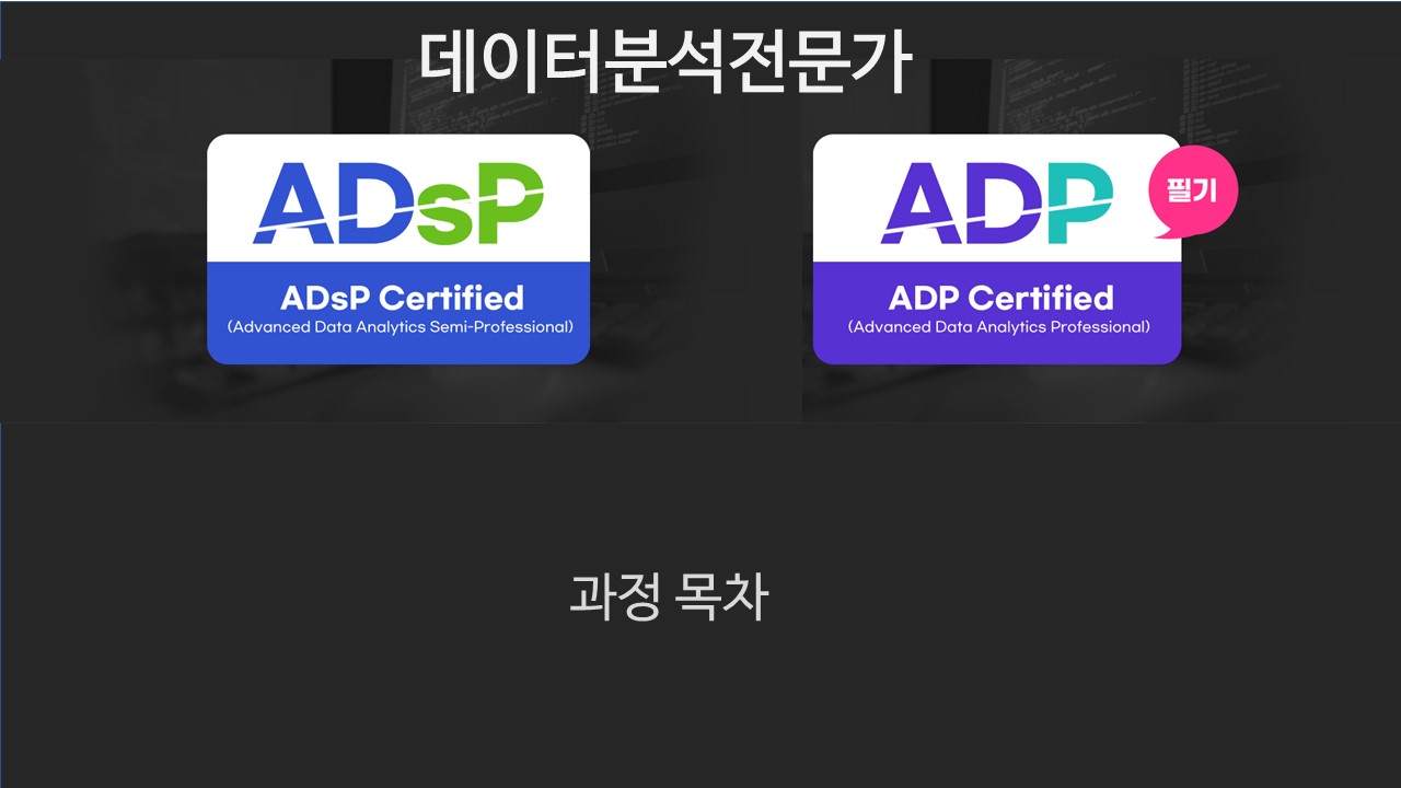  [ADP] ADP/ADsP 데이터 분석 전문가 시험 준비