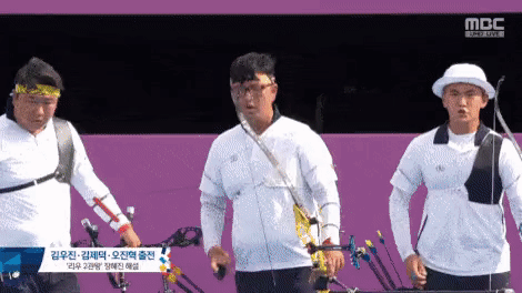개인 선정 2020 도쿄 올림픽 최고의 명장면 움짤, 남자 양궁 단체전 준결승전 한국 대 일본 연장전 슈팅장면 gif