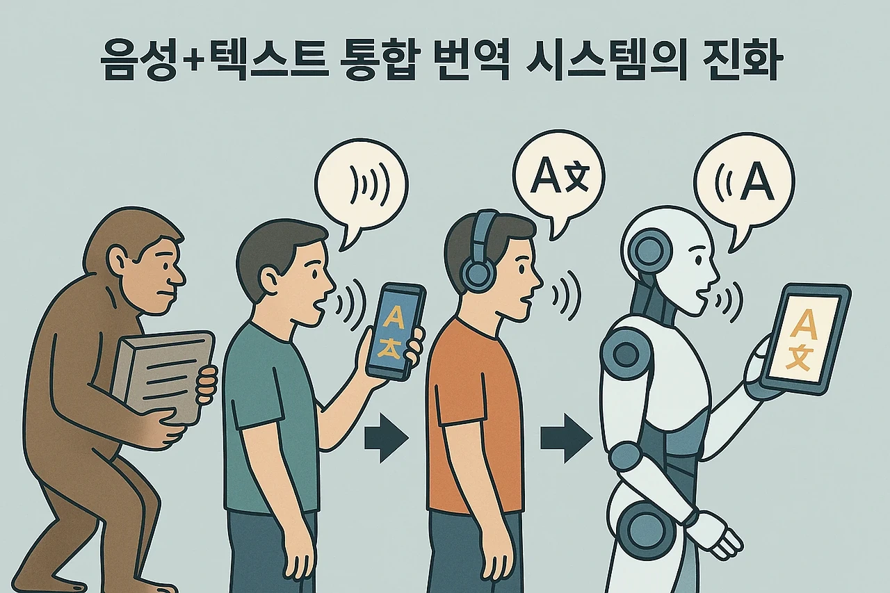 음성+텍스트 통합 번역 시스템의 진화 관련 이미지