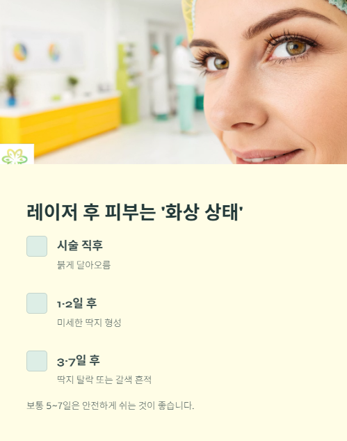 레이저 후 피부는 화상 상태