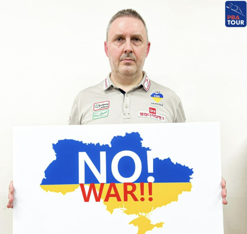 우크라이나 전쟁 반대- PBA프로당구선수들