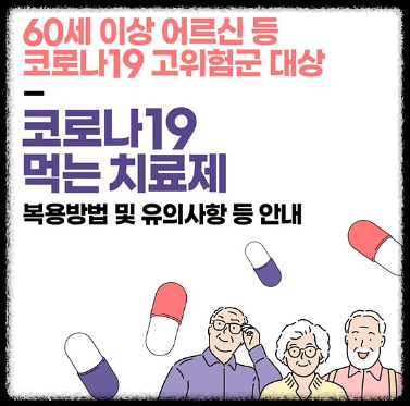 코로나19 복용방법. 출처 : 질병관리청