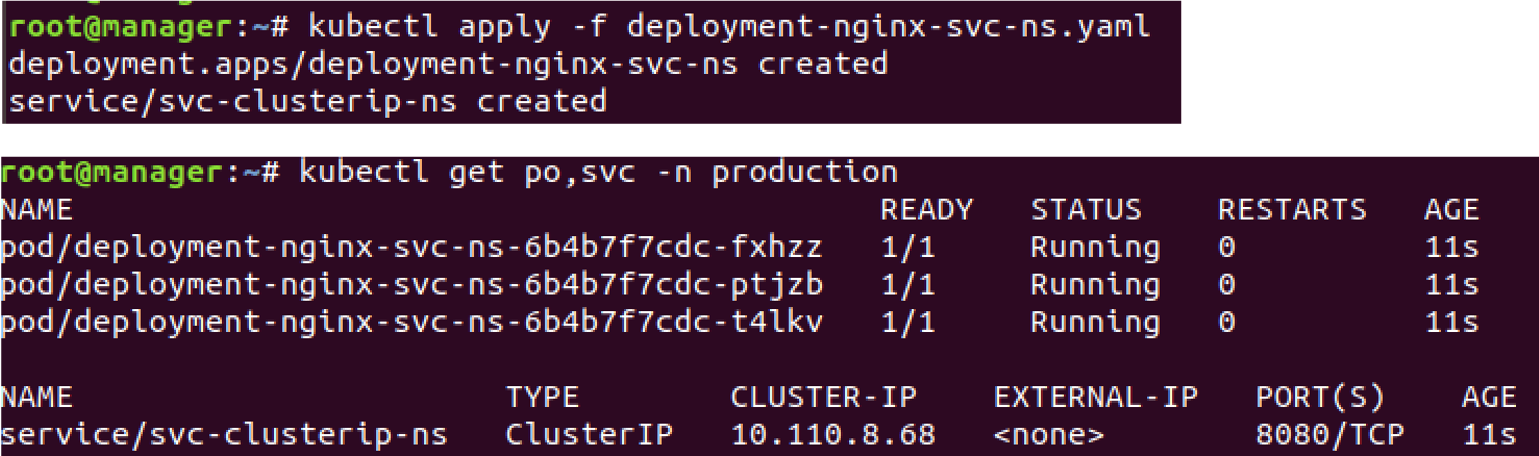 kubectl apply svc and deployment