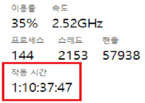 컴퓨터를 켜놓은 시간 추정하기